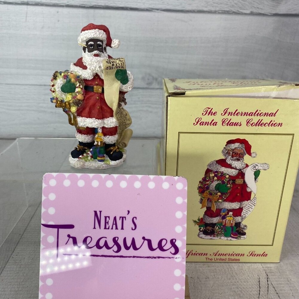 The International Santa Claus Collection 1997 Handcrafted African American Santa